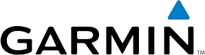 Garmin logo featuring the brand name in bold black letters and a blue triangle above the letter "N.